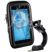 Motorcycle Mount a Rearview Mirror + Case with Access a Screen. Impermeabile. fino a 5,5' Nero - Muvit