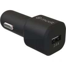 Per cambiare il caricabatterie da auto usb 2.4a 12w nero - Muvit
