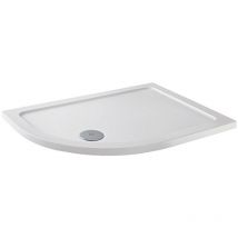 Elements Anti-Slip Offset Quadrant Shower Tray 1200mm x 800mm Left Handed (inc Waste) - MX