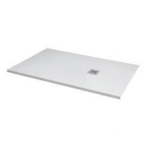Minerals Ice White Slate Effect Rectangular Shower Tray 1000mm x 800mm - MX