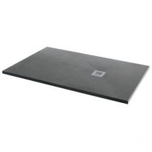 MX - Minerals Ash Grey Slate Effect Rectangular Shower Tray 1200mm x 900mm
