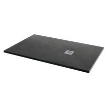 MX - Minerals Jet Black Slate Effect Rectangular Shower Tray 1700mm x 800mm