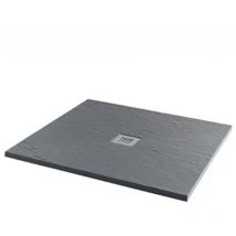 Minerals Ash Grey Slate Effect Square Shower Tray 900mm x 900mm - MX