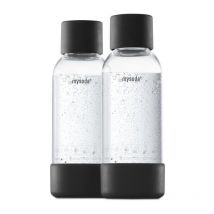 My Soda 2pb905f-B - Packung Mit 2 Schwarzen Pet- Und 0,5-L-Biokompositflaschen