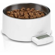 Futternapf & Trinknapf mit Waage bis 5 kg - herausnehmbarer Napf - 1000 ml - Mybeo