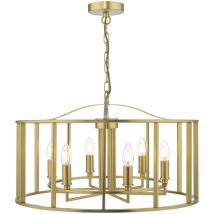 Myka 6-Licht-Anhänger aus gebürsteter Bronze