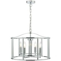 Myka Suspensión 4 Luces Cromo Pulido