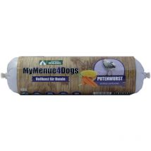Hundefutter Putenwurst – 8 x 800 g – 91% Pute, 5% Hirse, 4% Karotten – Ohne Konservierungsstoffe