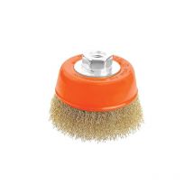 Spazzola acciaio a tazza + filetto 7700 Wokin
