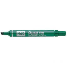 Pentel Pentel N60 Permanent Marker Chisel Tip 3.9-5.7mm Line Green (Pack 12)
