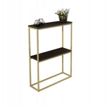 Console Double 60x20 Hall En Profilés 15x15 Gold Black