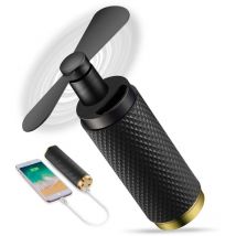 Power tube schwarz Portabler Ventilator mit Powerbank - Nabo