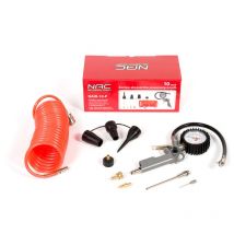 NAC - Juego neumático con 10 piezas kit de herramientas para compresor, ideal para inflar, soplar y pintar, multifunción, conexión rápida, color