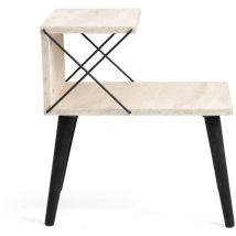 Nachttisch Aus Holz "cross" 50 X 40 X 55 Cm - Travertin