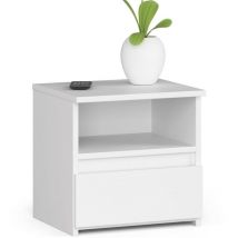 Nachttisch Akord CL1 in der Farbe Weiß Schublade B40 x H40 x T35 cm