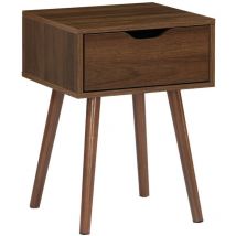Nachttisch mit nussfarbenem Holzdekor, 1 Schublade - Sweeek