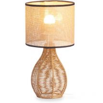 Nachttischlampe mit Lampenschirm aus Wiener Geflecht, ø 20 cm