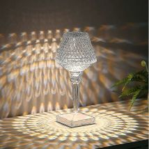 Nachttischlampe Touch Dimmbar Kristall Tischlampe Kabellos Deko Nachtlicht Usb a