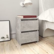 Bonnevie - Nachttisch,Nachtschrank,Nachtkommode,Beistelltisch Betongrau 30×30×40 cm Holzwerkstoff FNTDX741717