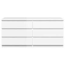 Ebuy24 - Nada Kommode 6 Schubladen weiss hochglanz.