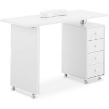 Nail Desk - 4 drawers - 6 wheels - extraction Nail table Manicure table