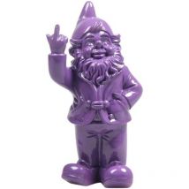 Nain de jardin en résine doigt d'honneur 7 x 8 x 20 cm