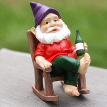 Fei Yu - Nain de Jardin Exterieur Décoration de Jardin avec Statue de Jardin en Résine Nain De Jardin Humour Rigolo pour Maison Jardin Exterieur
