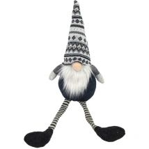 Nain en tissu gris assis cm19x11h34