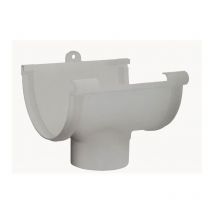 Naissance centrale avec support à joint monté sortie Ø80 gris