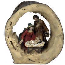 Signes Grimalt - Naissance dans une grotte en rondins pour décoration de Noël