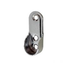 Verchromte ovale Geburtsschale - 30 x 15