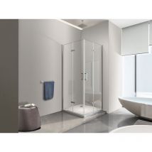Nala - Douche pour installation angulaire double avec ouverture pliante - 70 (67,5-69) x 85 (82,5-84)