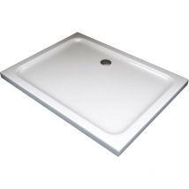 Nala - Duschwanne Rechteckig Vertieft in abs h 5cm mit Inkludierter Ablaufgarnitur 80x100
