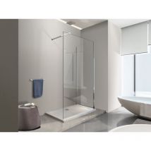 NALA Glaswand 8 mm für Walk-in Dusche Eckvariante, Doppelglas 8 mm umkehrbar CM.90 Glas + Glas 90