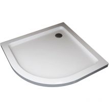 Nala - Plato de ducha semicircular rebajado de abs con valvula incluida H.5 cm - 80 x 80 cm