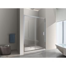 Nala - Porte de douche de 6 mm pour installation en niche H.190 avec overture coulissante - 165-170 cm