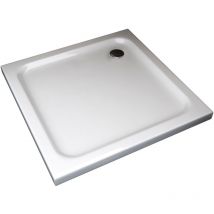 Nala - Receveur de douche carré surbaissé en Abs avec bonde inclus h. 5 cm – 90 x 90