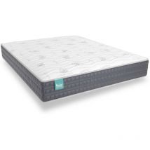 Nalui - Colchón Viscoelástico 135x180x21cm Blanco Mulhacén Aloe Vera Altura:±21cm Transpirable f. Medio-Alta Reversible Hecho en España