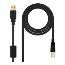 Câble usb 2.0 imprimante hq ferrite a/m-b/m 3,0m nanocable.