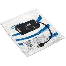 Nano Cable - Nanokabel - Minidisplayport Zu Vga / Dvi / Hdmi Konverter - 3 En 1 - 15cm - Schwarz