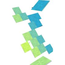 Canvas Starter Kit, 17 Quadrati Pannelli Luminosi Smart Led Rgbw, Applique Da Parete Interno Modulari, Luci Led 16m Colori Wifi, Funziona Con Alexa, 