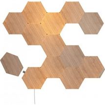 Elements Wood Look Hexagons Starter Kit - 13 pk - Nanoleaf