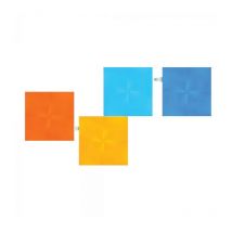 Nanoleaf - Canvas Expansion Pack, 4 Quadrati Pannelli led Aggiuntivi rgbw - da parete interno modulari, Luci Led 16M Colori WiFi, Funziona con Alexa,