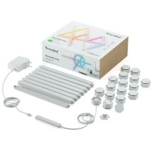 Lines 60 Degrees Starter Kit, 15 Barre Luminose Led Rgbw Smart E Modulari - Applique Da Parete Interno Modulari, Luci Led 16m Colori Wifi, Funziona 