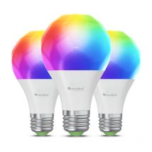 Nanoleaf - Matter Essentials, lampadine led E27, confezione da 3 lampadine rgbw dimmerabili Smart – Matter over Thread, lampadine Bluetooth che