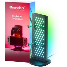 Nanoleaf - Pegboard Station De Bureau, 3 En 1, Rgbic, Lampe De Table Avec Contrôleur/support Pour Casque, Effets De Lumière Double
