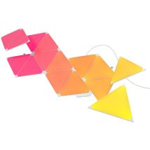 Shapes Triangle Starter Kit, 15 Triangoli Luminosi Led Rgbw Smart - Applique Da Parete Interno Modulari, Luci Led 16m Colori Wifi, Funziona Con Alexa,