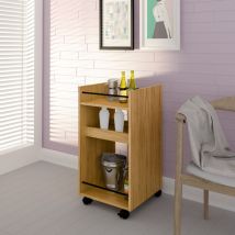 Seconique - Naples Serving Cart/Side Table - L40 x W40 x H75 cm - Oak Effect