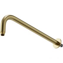 Round Brushed Brass 345mm Shower Arm - Colore