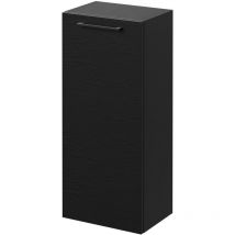 Napoli - Nero Oak 350mm Wall Mounted Side Cabinet with Single Door and Matt Black Handle